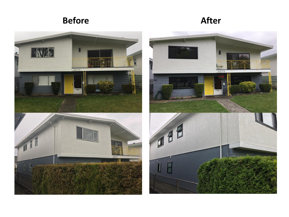 Before and after of A1 windows installation