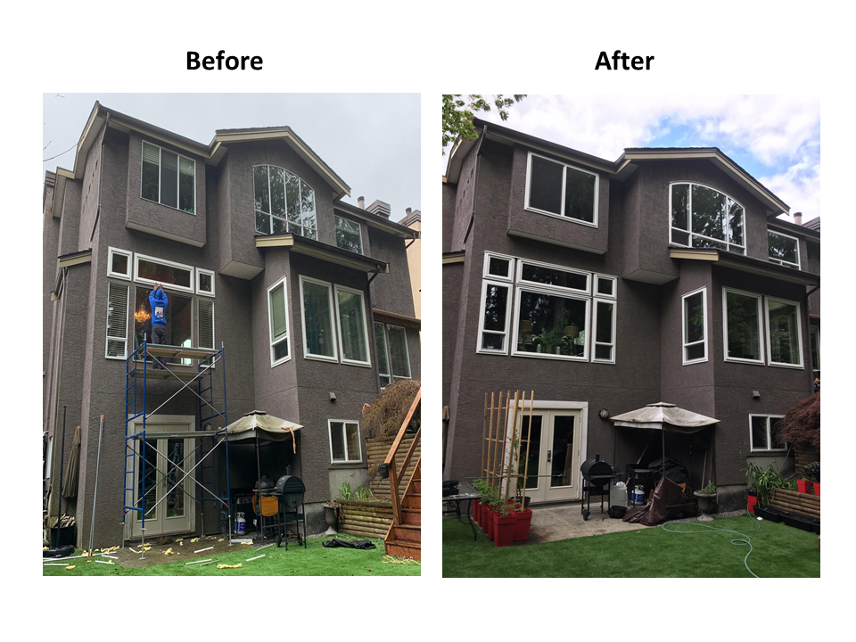 Before and after of A1 windows installation