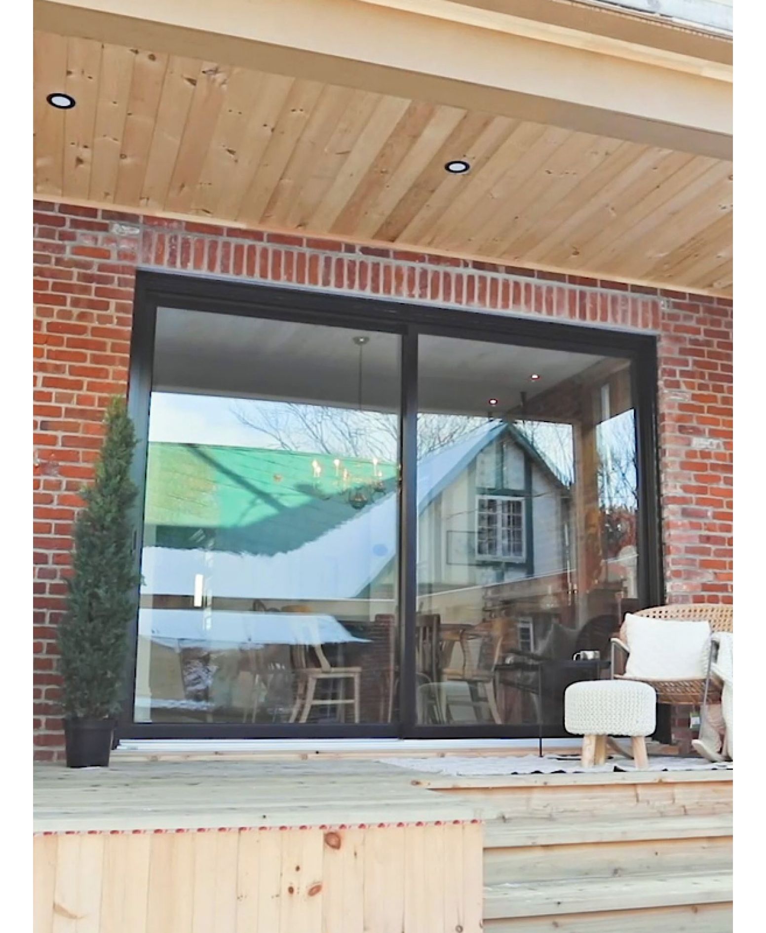 Deck with access to inside through loft aluminum patio door